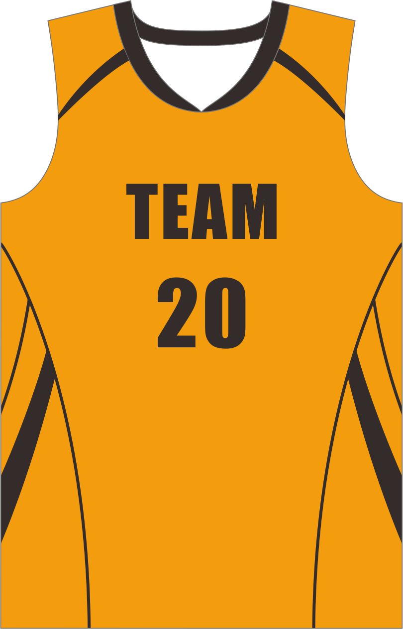 Style 835 yellow/black Basketball Uniforms