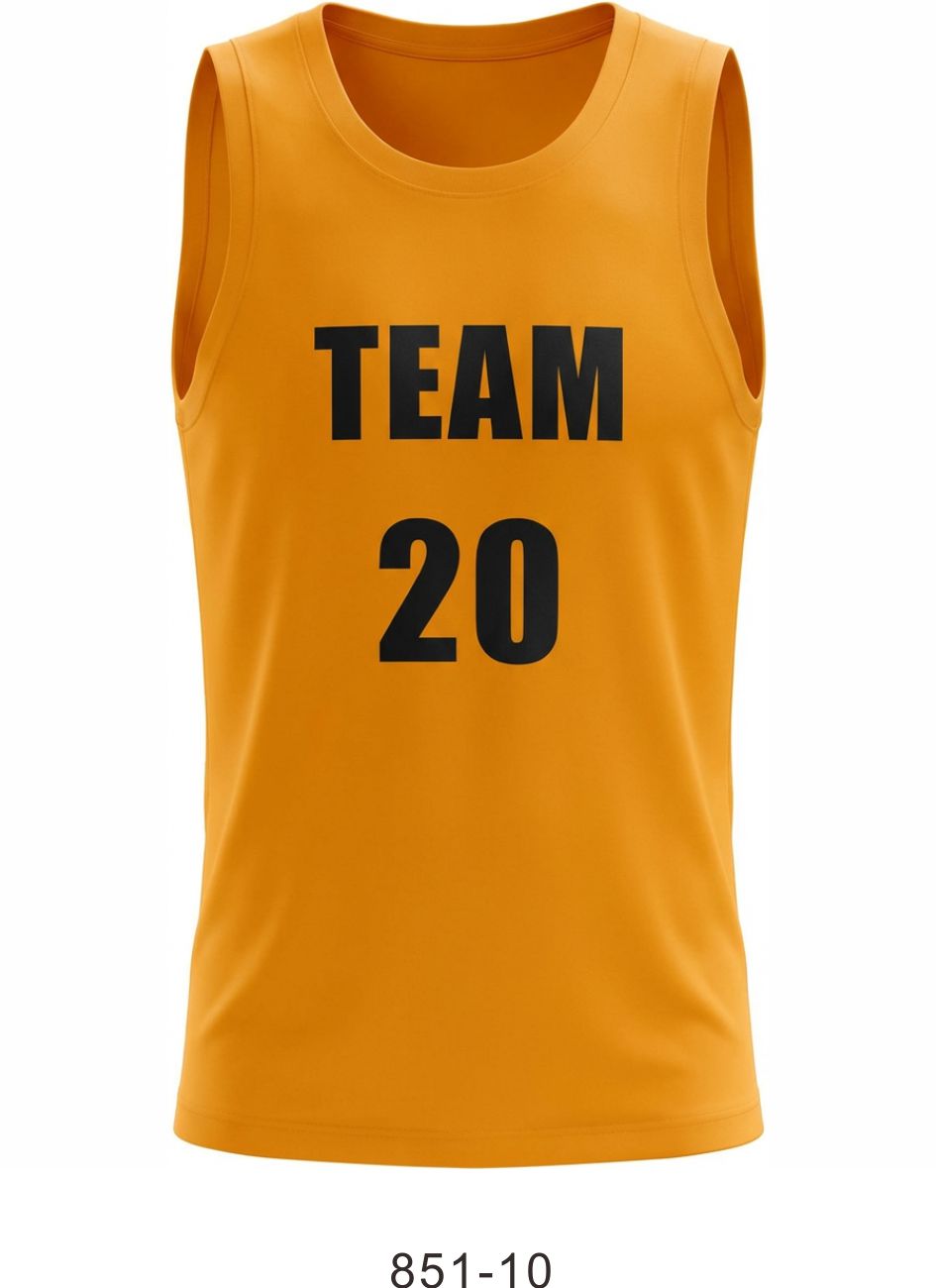 Style 851-10 gold Basketball Uniforms