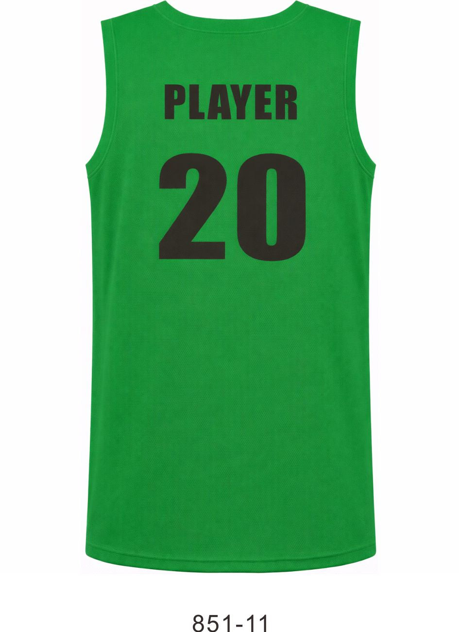 Style 851-11 green Basketball Uniforms