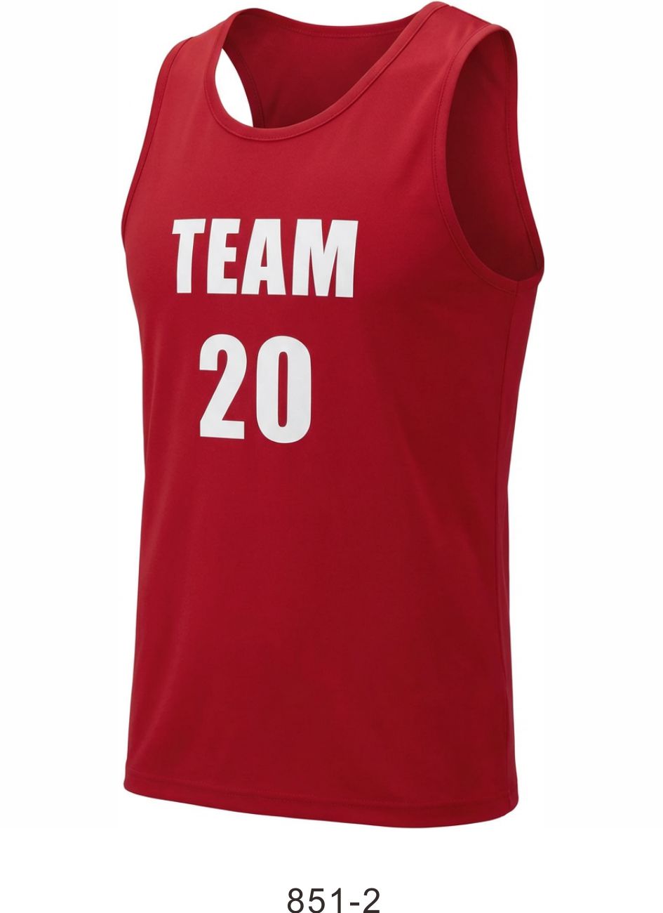 Style 851-2 red Basketball Uniforms