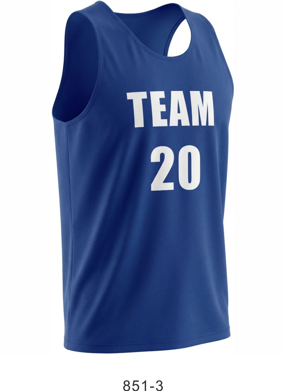 Style 851-3 blue Basketball Uniforms