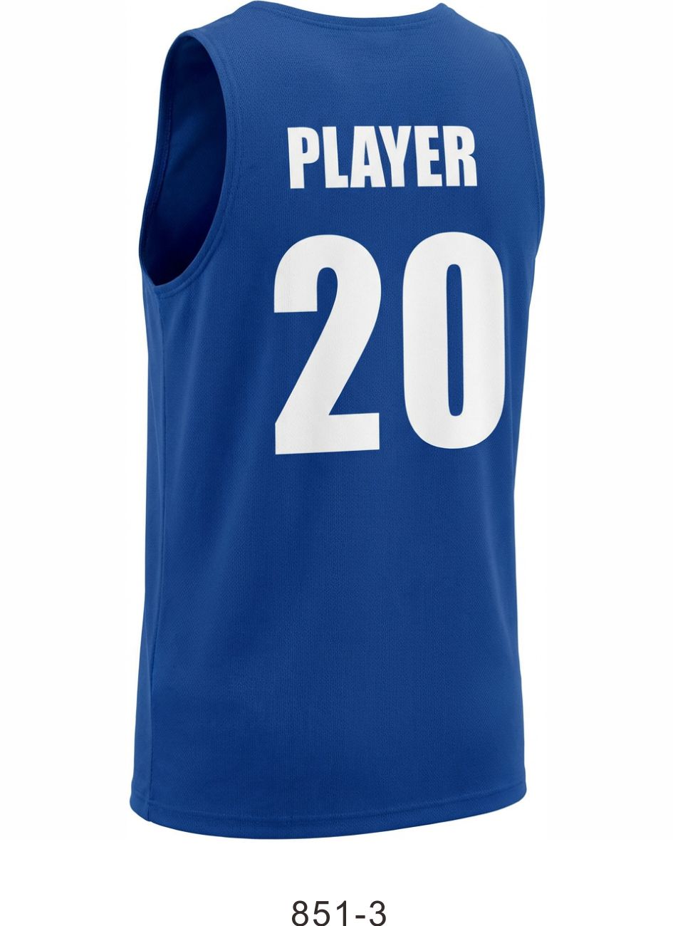 Style 851-3 blue Basketball Uniforms