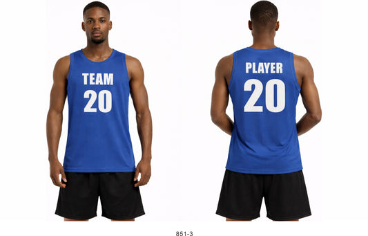 Style 851-3 blue Basketball Uniforms