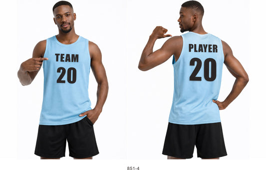 Style 851-4 blue Basketball Uniforms