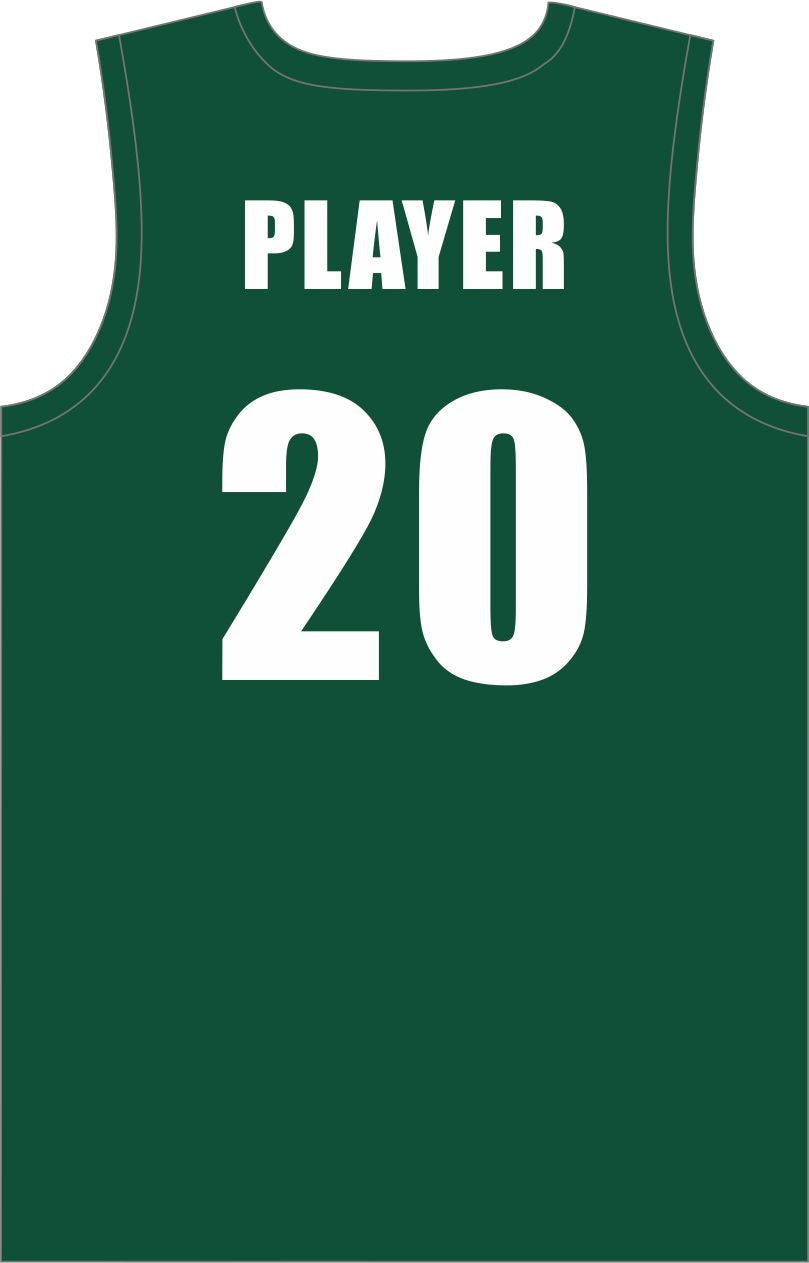 Style 851-5 green Basketball Uniforms