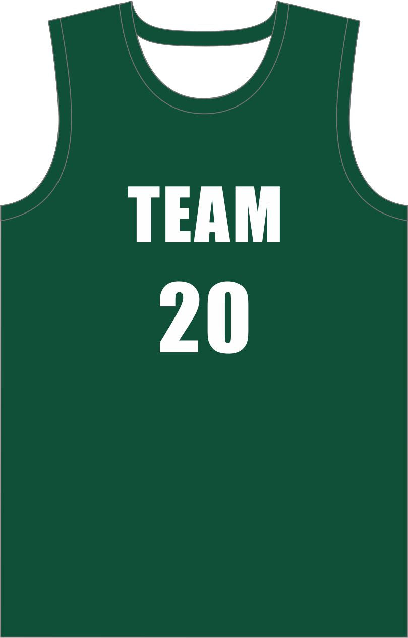 Style 851-5 green Basketball Uniforms