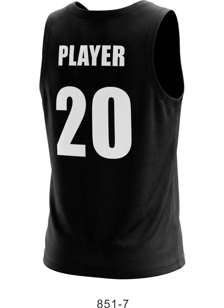 Style 851-7 black Basketball Uniforms