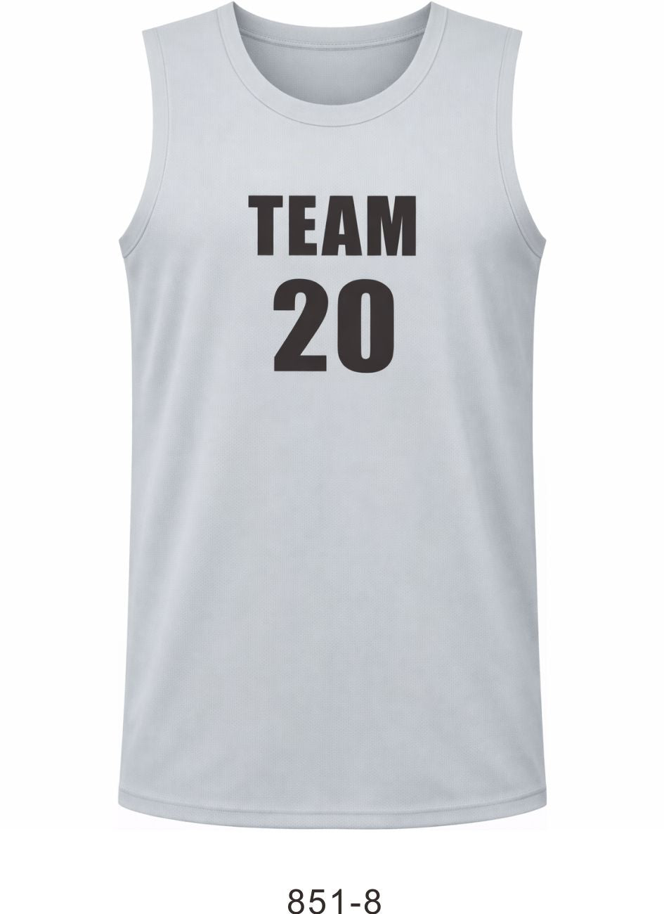 Style 851-8 grey Basketball Uniforms