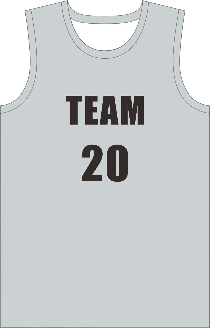 Style 851-8 grey Basketball Uniforms