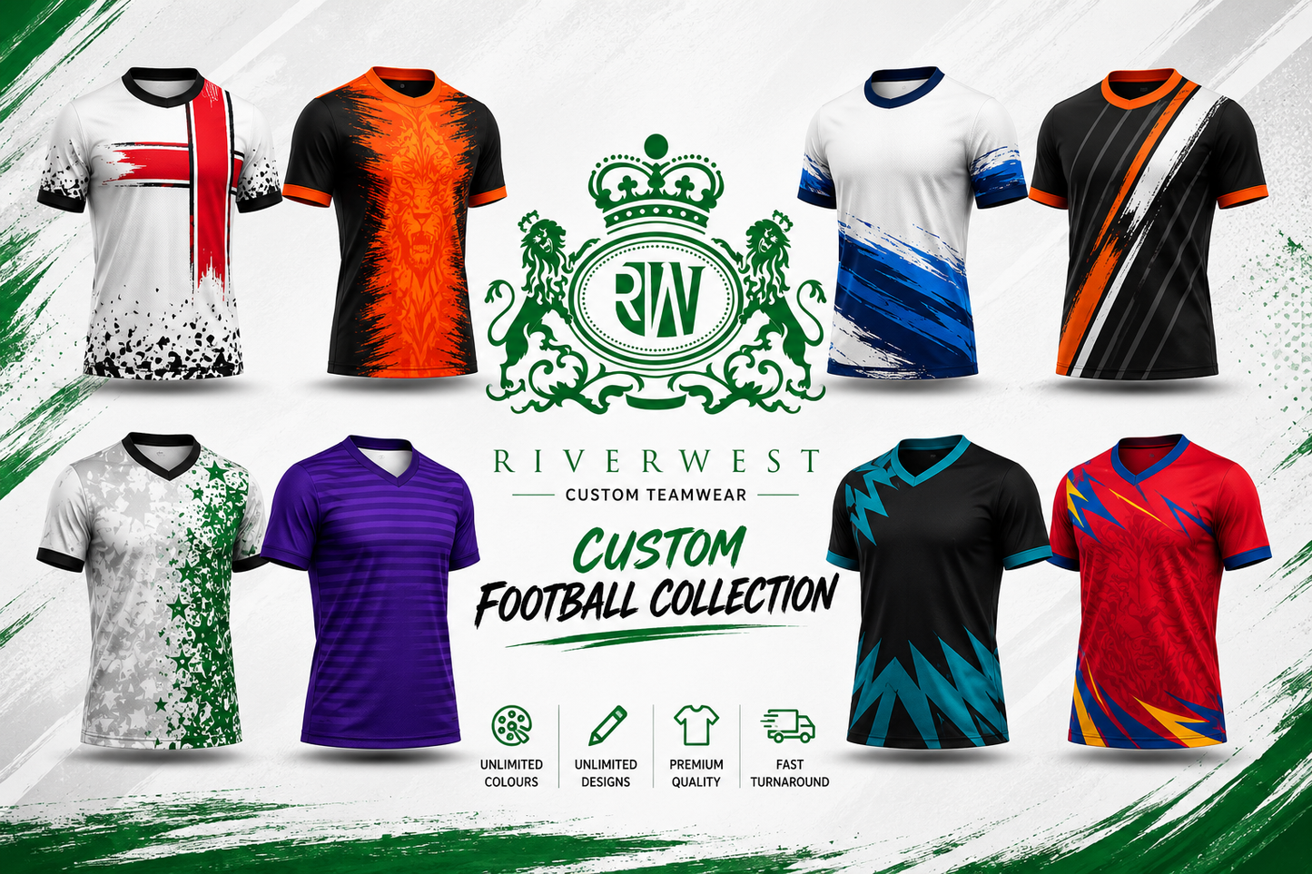 Custom Football Jerseys Collection | Free Logos, Team Names & Player Numbers